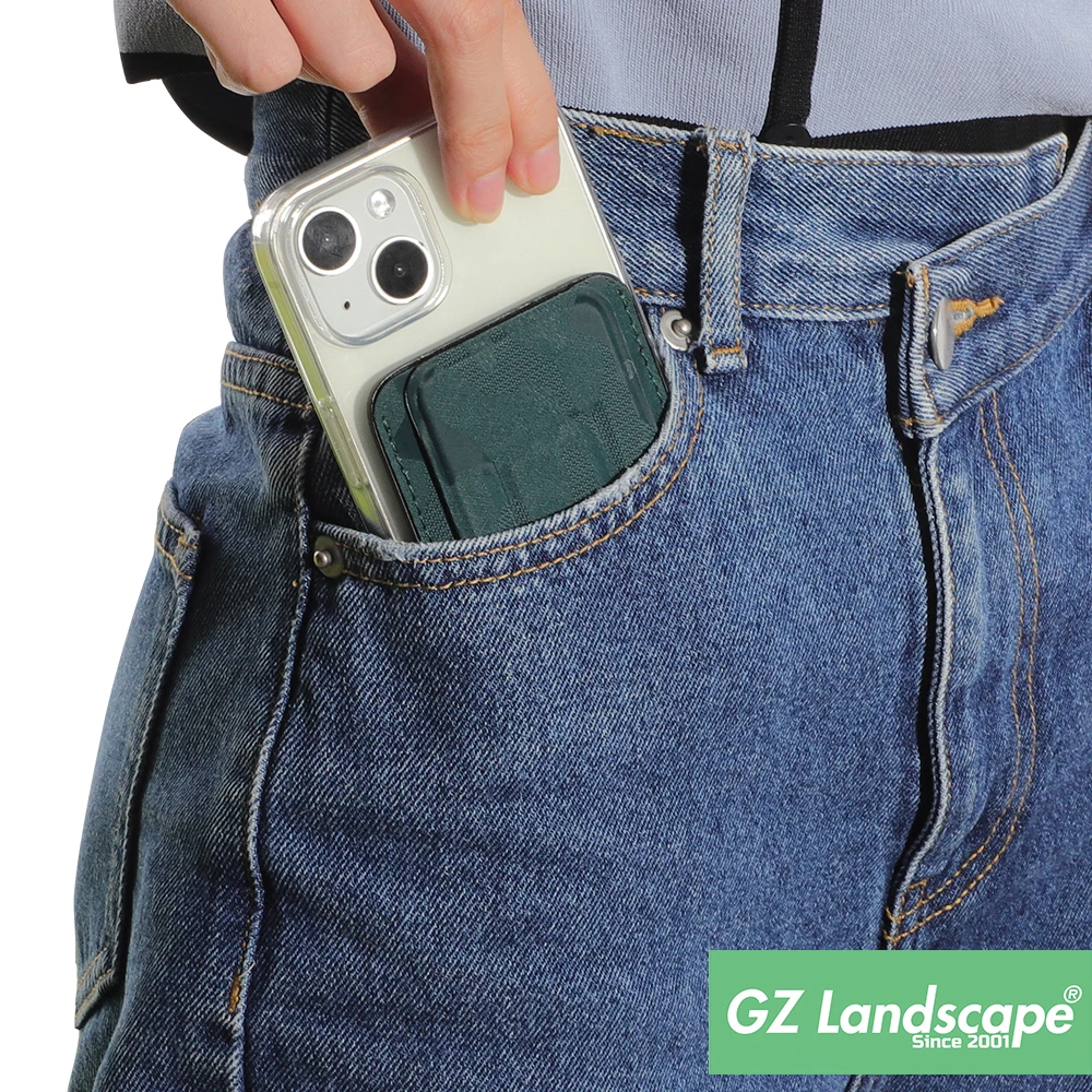 Camouflage Pu leather pocket magnetic custom multifunctional slim phone wallet card holder stand for man