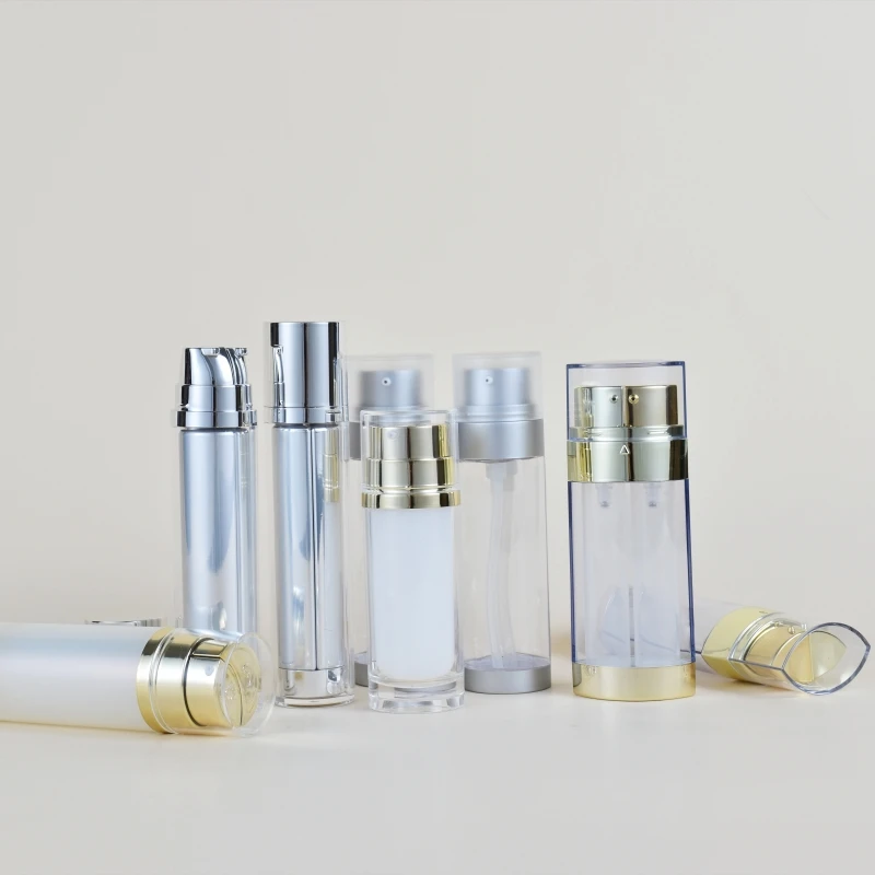 Kinpack Plastic 12.5ml*2 Double Chamber Bottle Dual Chamber Airless Lotion Bottle Cosmetic Empty Bottles Blue And White