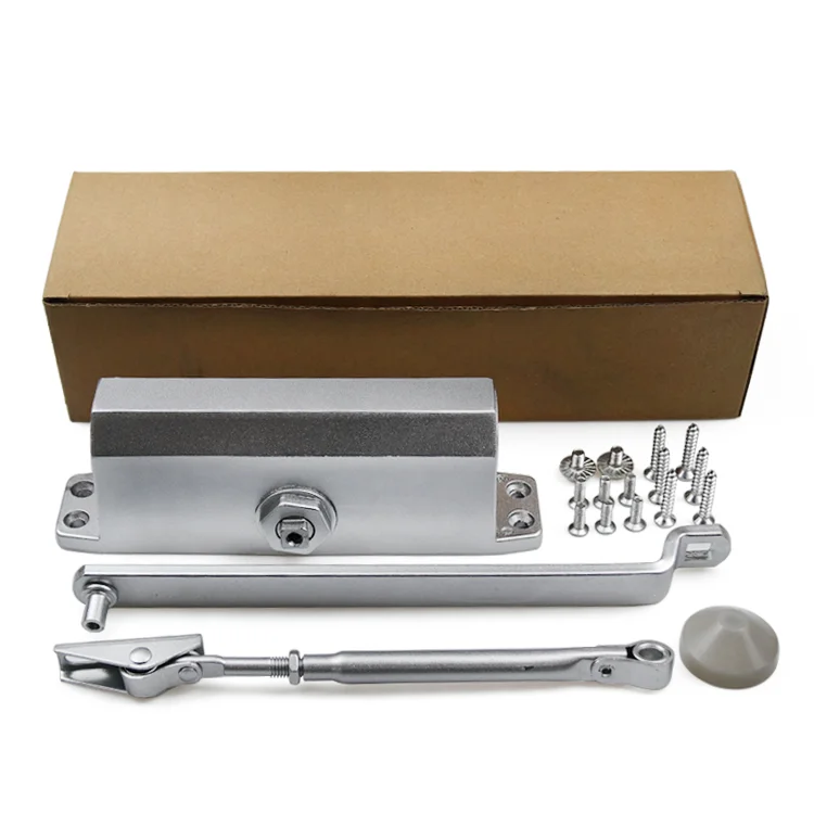 Automatic door closers Aluminium Body Adjustable Closing Latching Speed Hidden door closer for 40-65kg door