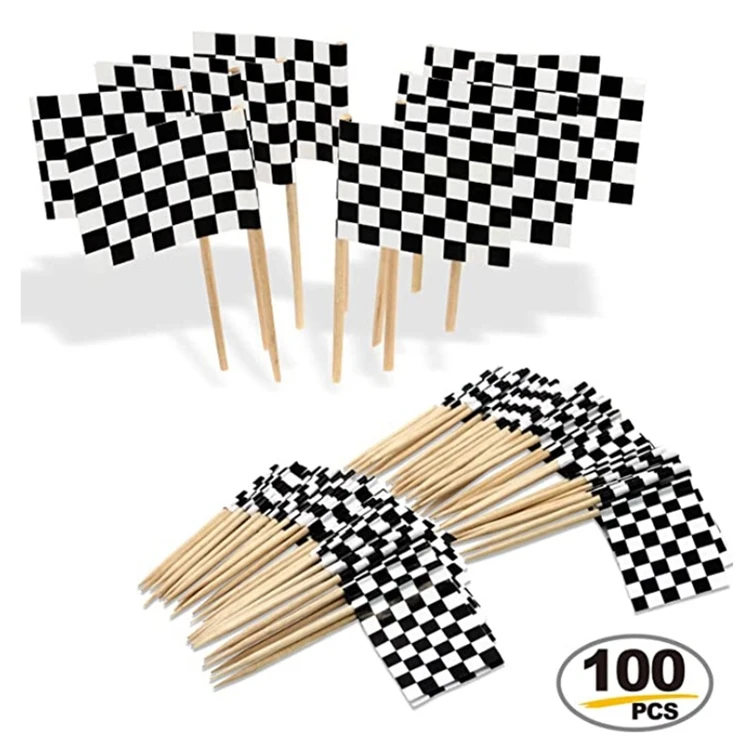 100Pcs Cocktail US American Toothpick Flag Cake Topper Picks Mini Small USA Flags Cupcake Pick Sticks Cupcake Toppers SQ221
