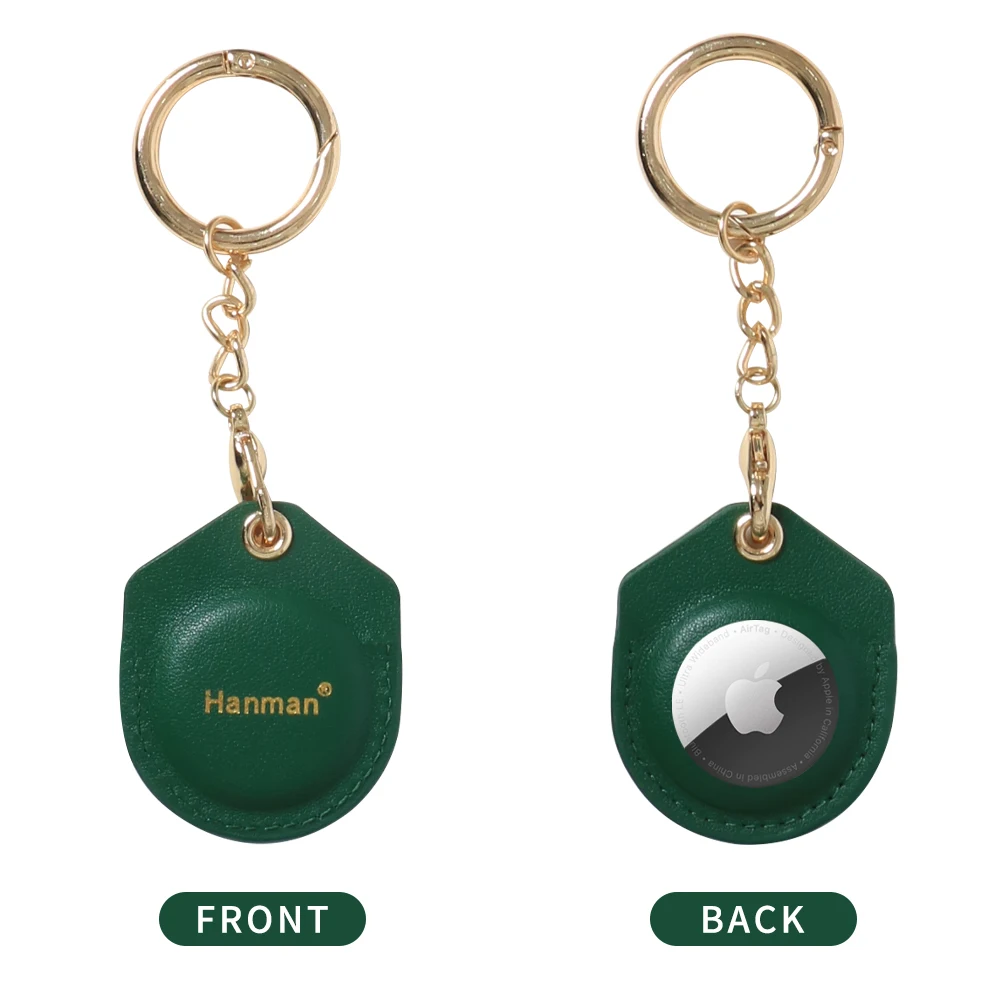 Hanman Высококачественный простой модный кожаный чехол-трекер защитный чехол для airтеги, трекер локатора с кольцом для ключей