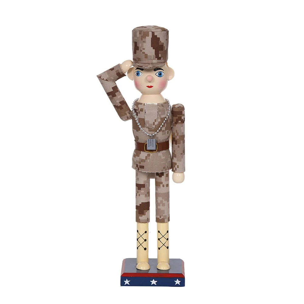 Mini Wooden Nutcracker costumes Interior soldier Decoration Gift Ornaments Home Decor