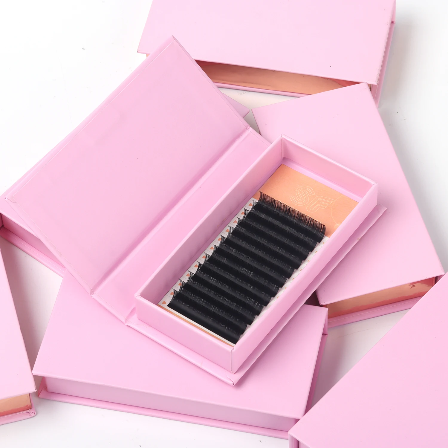 Private Label Korea Silk Mink Eyelash Extension Premium Silk Pbt Individual Lashes Extension