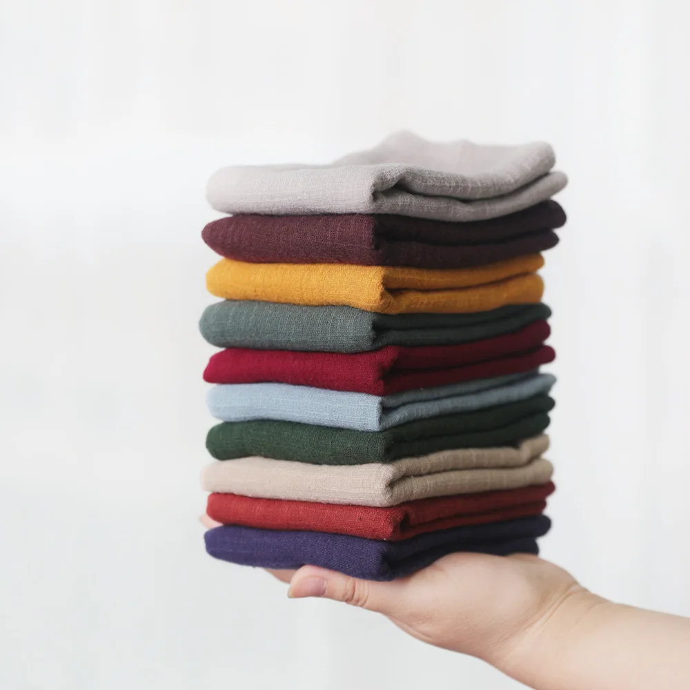 High Quality Cotton Linen Napkins Solid Color Hand Towels for Weddings Parties Custom Printed Wholesale Mouth Cloth Dinners