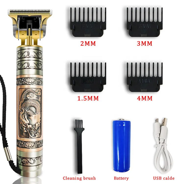 Dropshipping USB Rechargeable Kemei KM-1974A T9 Baldheaded Electric Cordless Shaver Men Barber Cutting Machine Hair Trimmer