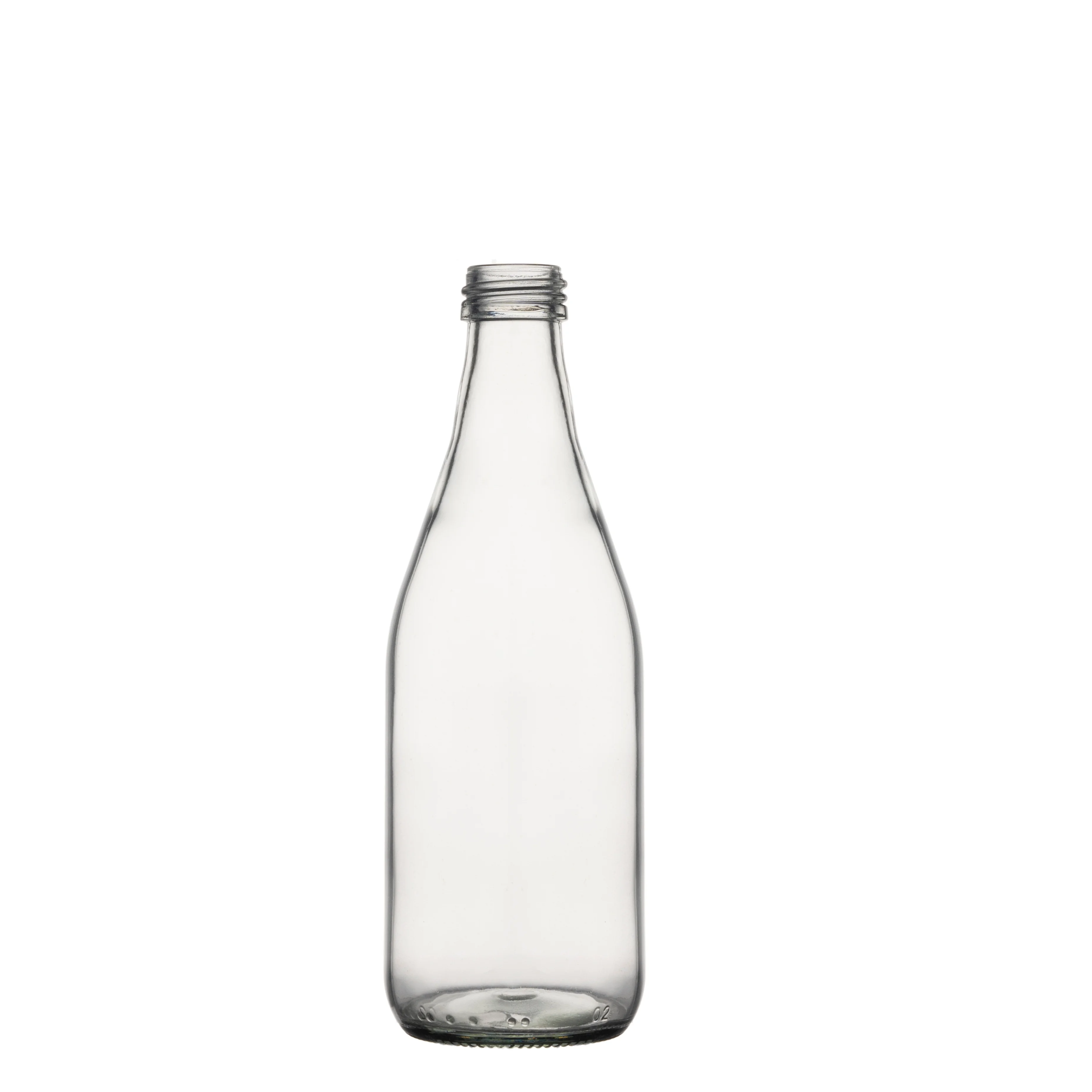 Berlin Packaging Transparent 375ml Whiskey Brandy Soda Coffee Bottle Packaging 12oz Glass Juice Beverage Bottles Containers