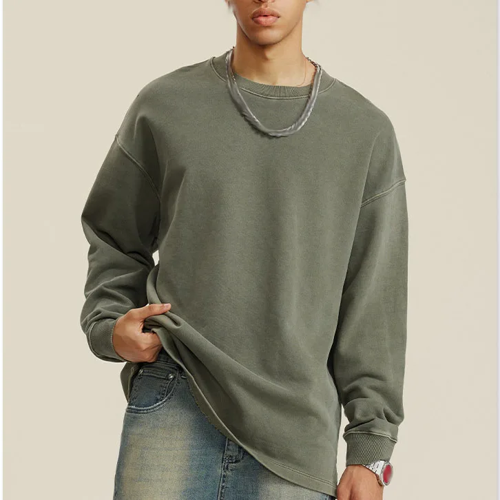 OEM Customize logo 500GSM Cotton French Terry unisex Men Heavyweight Oversized Multi-color Cotton Blank Pullover hoodie sweater