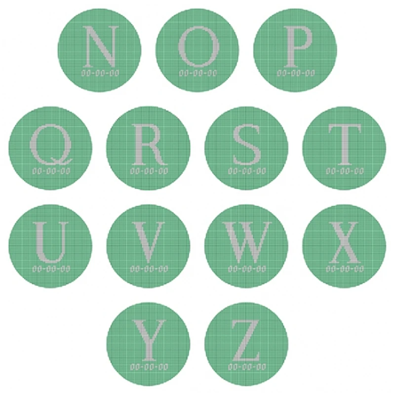 2023 Wholesale Letter With Date Needlepoint Christmas Ornament Suppliers Mint 2