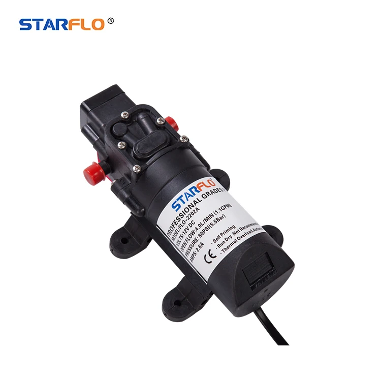 STARFLO FLO-2202A 12v Factory Supply Battery Powered Water and Sewage chemical Alkali Use Pump Acid Diaphragm Pump