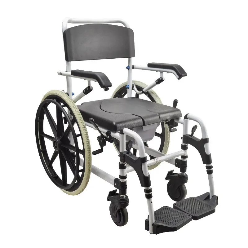 Wholesale Lightweight Stroller Wheelchair Adults For Seniors Aluminum Wheelchair Commode Wheelchair Oem Commode Factory