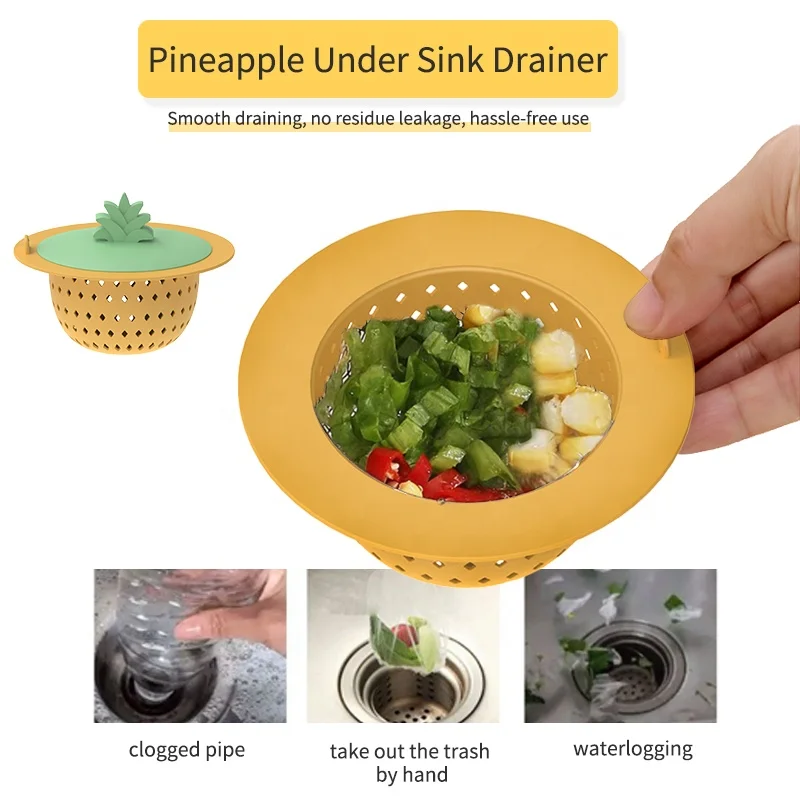 Custom Silicone Kitchen Sink Drain Strainer Kitchen Sink Drainer Silicone Sink Drain Stopper Kit with Silicone Drain Cover