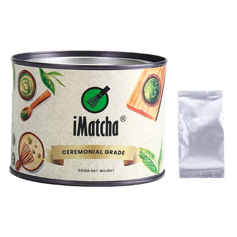 tin packaged te matcha certified organic powder drink matcha private label 50g