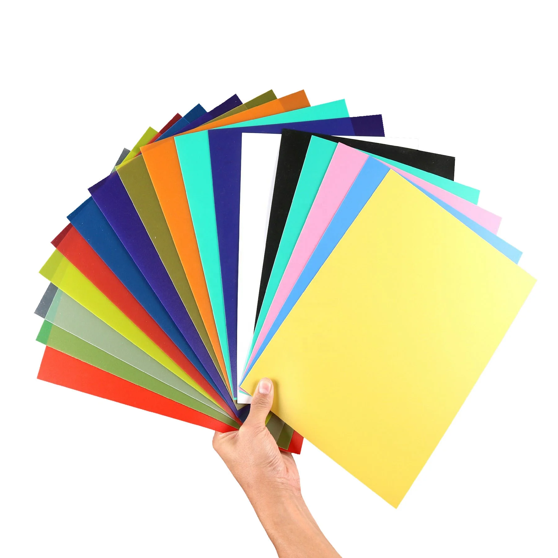 0.3 mm A4 size Eco friendly washable transparent colored plastic reusable pp sheet for die cut stencils