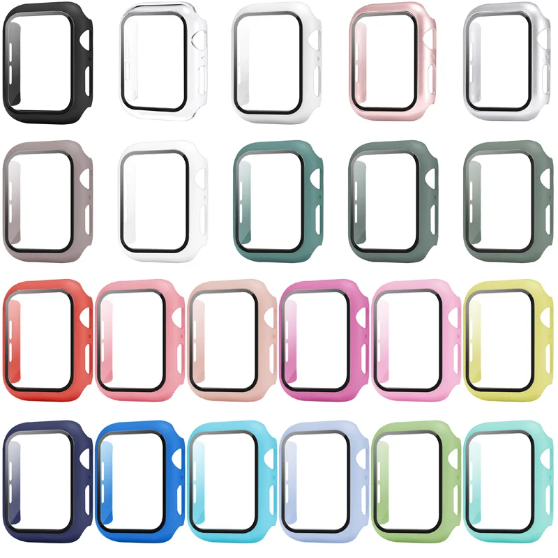 Закаленное стекло для защиты экрана от царапин чехол часов Apple iWatch 1 2 3 4 5 6