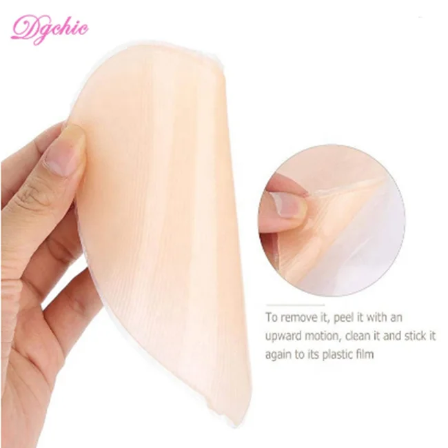 Customizable Patches Reusable Waterable Silicone Anti Wrinkle Pads Triangle Shape Nude Clear For Ladies Chest Pad