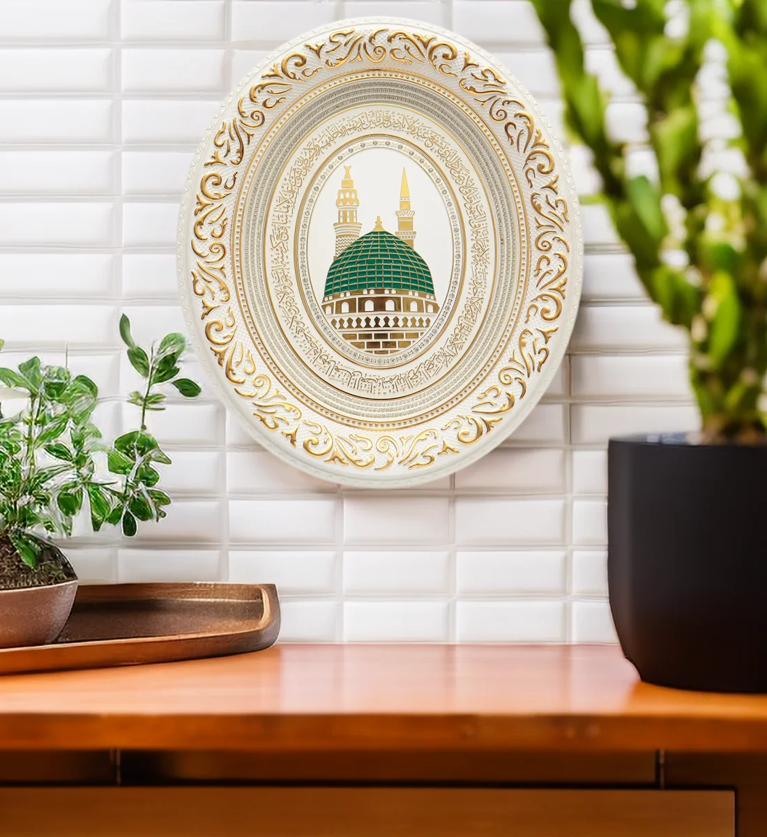 Luxury Custom Design Muslim Super Top Wall Art Handmade with Diamond Shiny Islamic Calligraphy Arabic Plastic Wall Art Multi Col