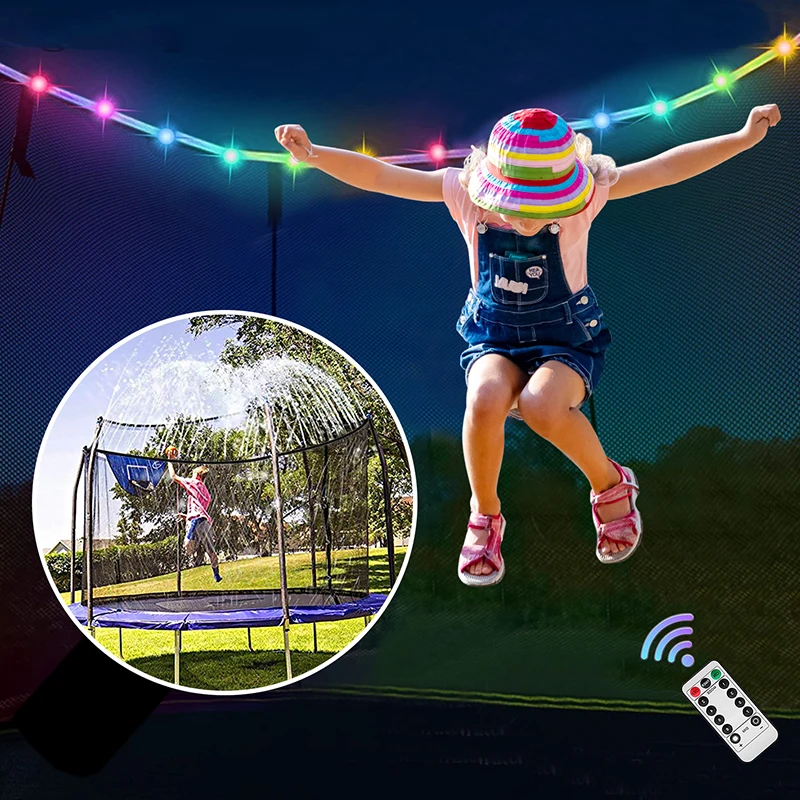 Garden Hose sprinkler water sprayable trampoline Rim colorful Waterproof led rope lights Flashing Modes other accessories