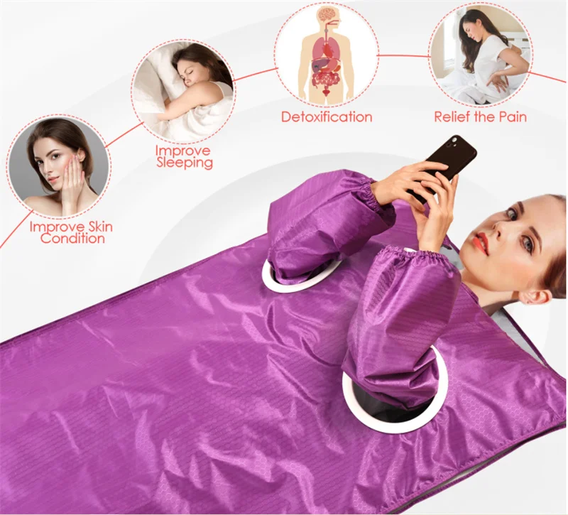 2022z 3 zone Infrared Sauna Blanket Electric Remote Control Body Spa Hand Sleeve Design Digital Sauna Infrared Blanket 850W