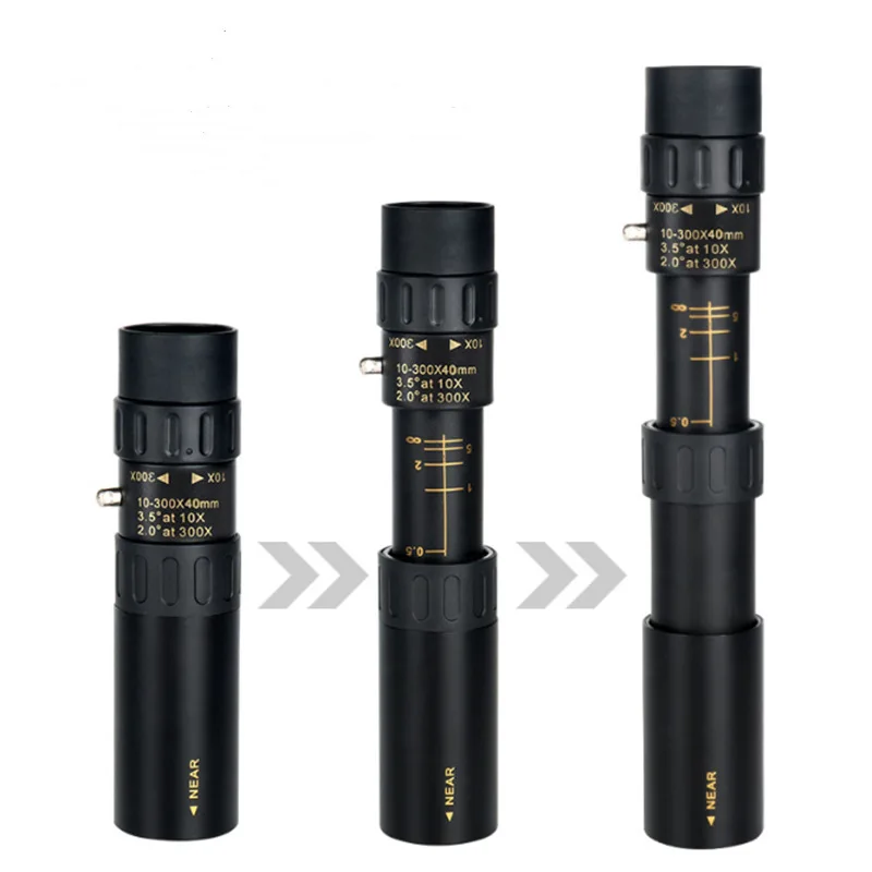 10-300x40 Zoom Monocular Telescope  HD telescope Bak4 Prism  outdoor watch vocal concert