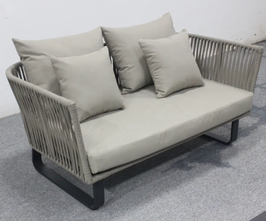 Rope woven outdoor leisure lounge sofa set garden furniture