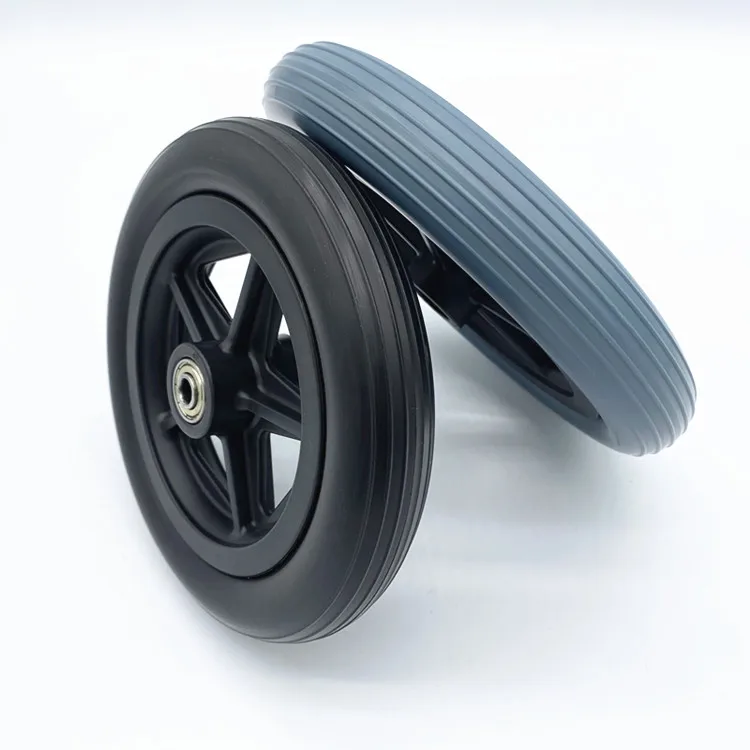 Durable PU Foam Wheelchair Wheels Wheelchair Front Wheel Rollator Spare Parts