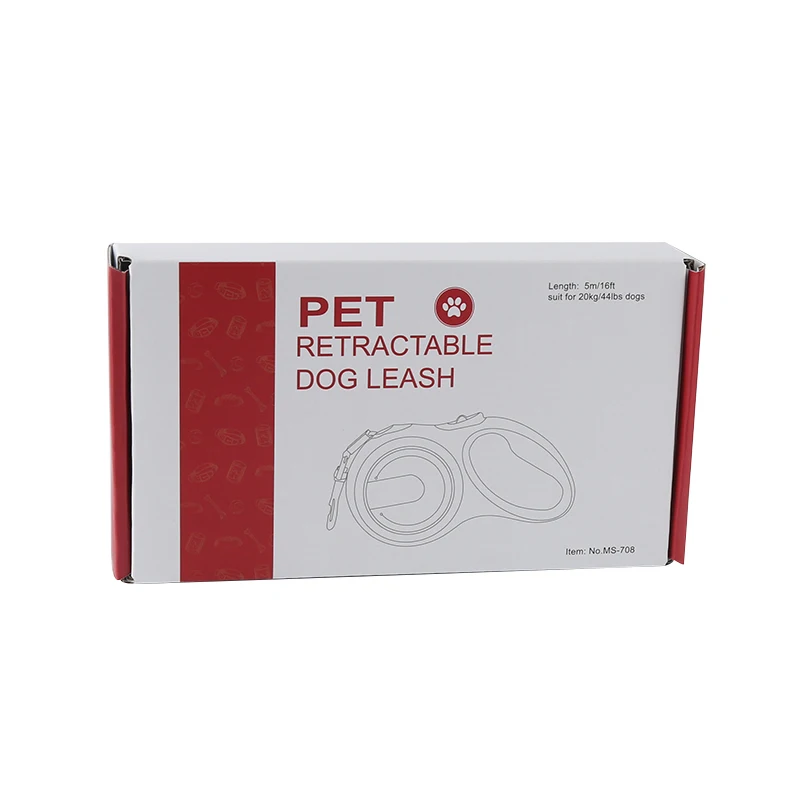 Wholesale Custom Print Outdoor Training Dog leash Nylon automatic retractable pet leash