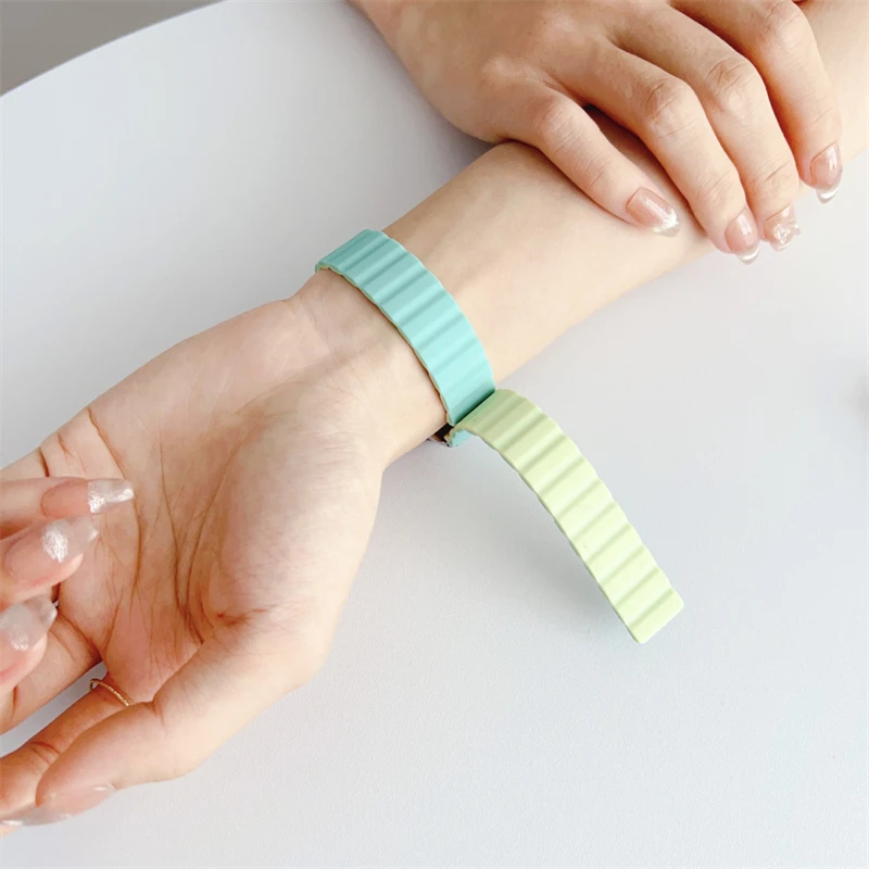 Smartwatch Accessories Wristband Women Bracelet Strap Watchband Sport Silicone Magnetic Watch Band For Xiaomi Smart Band 8