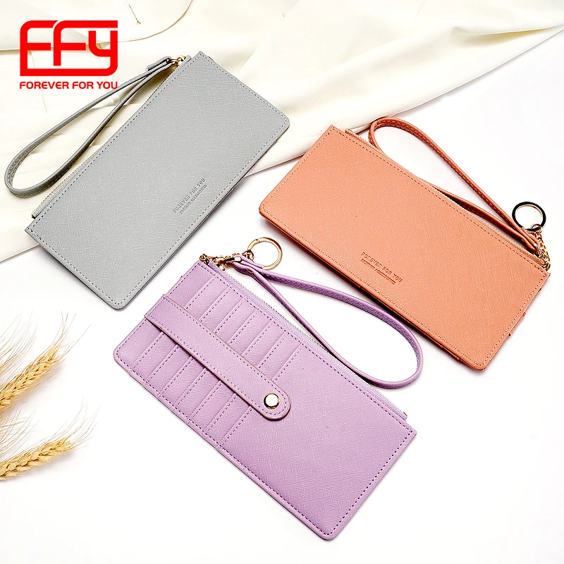 FFY New Fashion Portable Long Zipper Female Card Holder Wallet