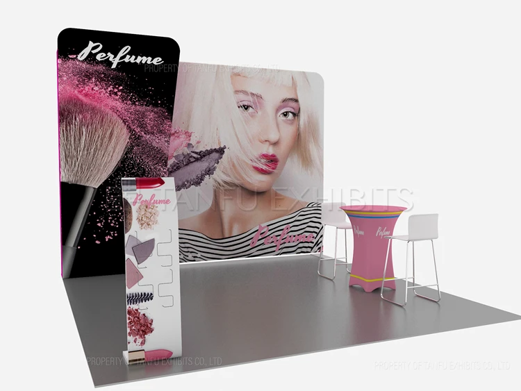 3 x 3 Exhibition Trade Show Booth Make Up Display Stand Cosmetic