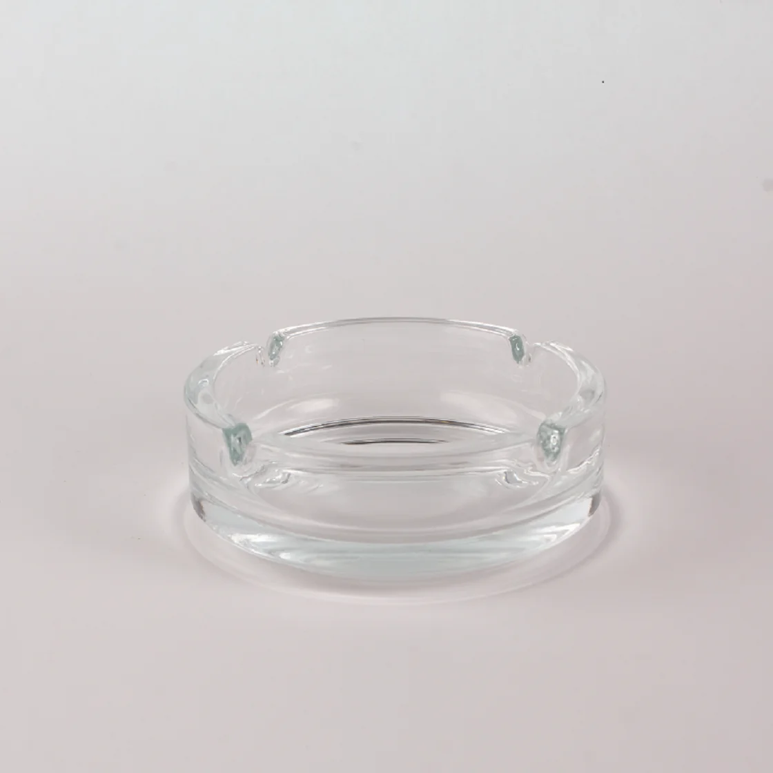Custom Logo Design Printing Clear Crystal Ashtray Classic Design Ashtrays Round Smoking Glass Ashtray