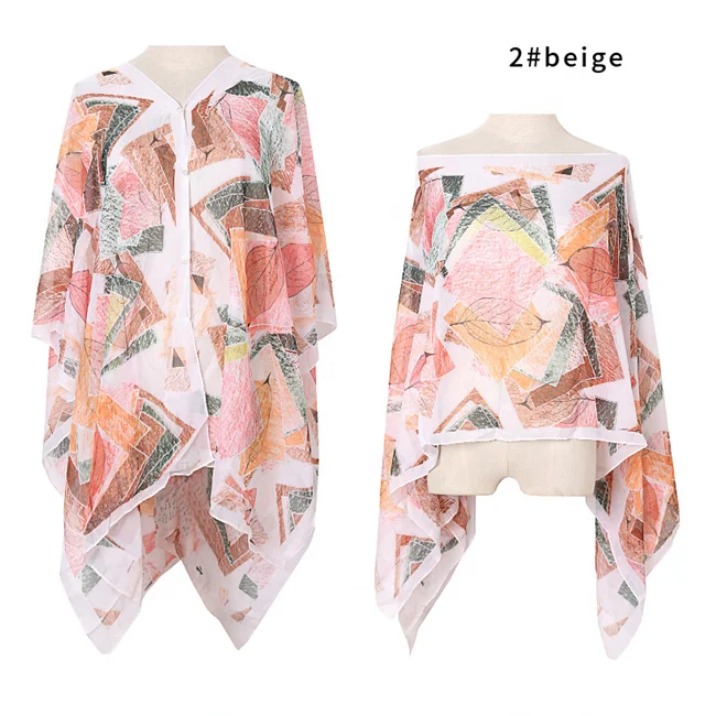 2023 New Arrival women beach cover up dress chiffon batik hawaii indonesia pareo sarong