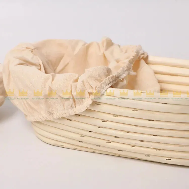 Wholesale Handmade Bread Basket Baking Oval Fermentation Dough Bannetons Rattan 10inch Proofing