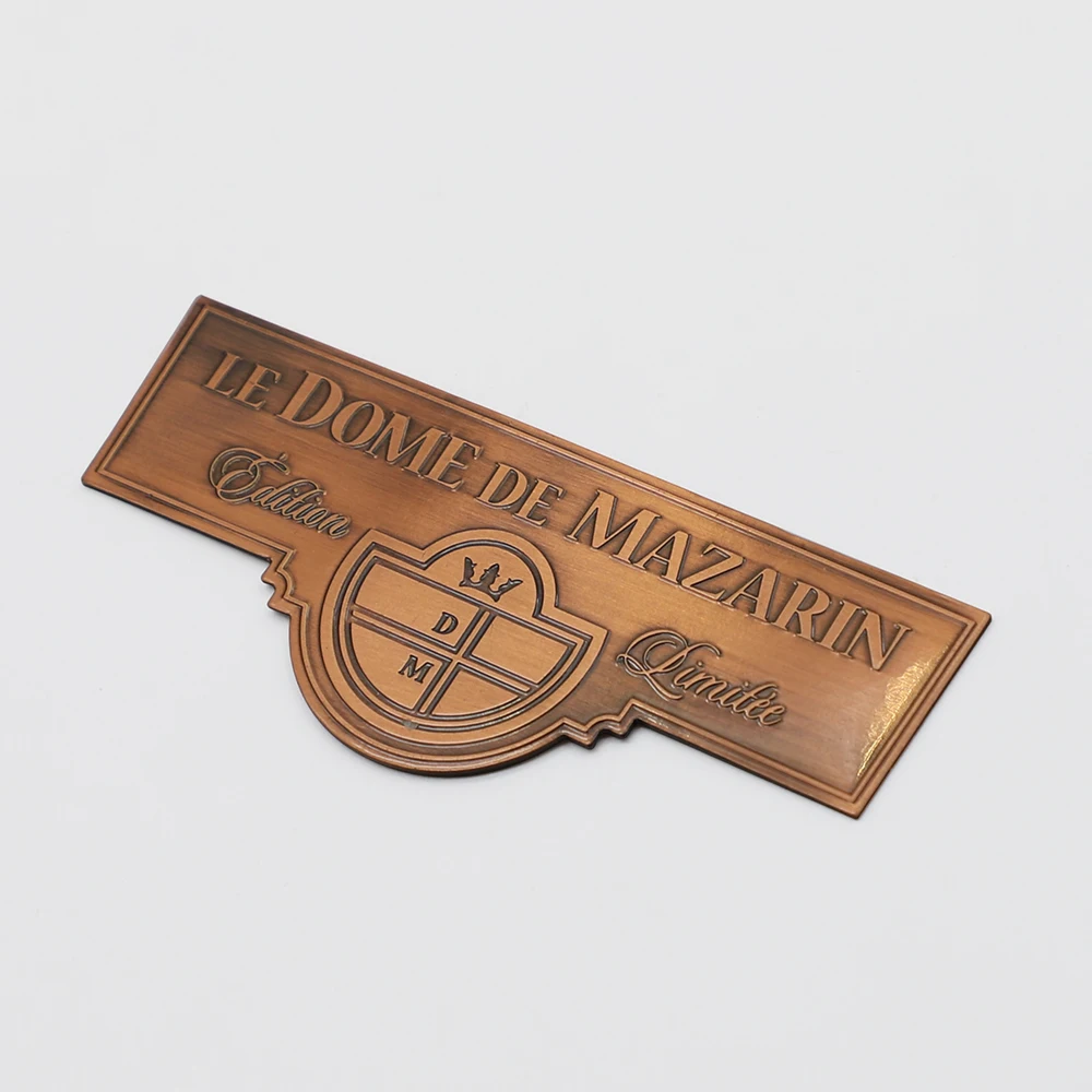 
Metal antique bronze plate brand customized luggage custom nameplate 