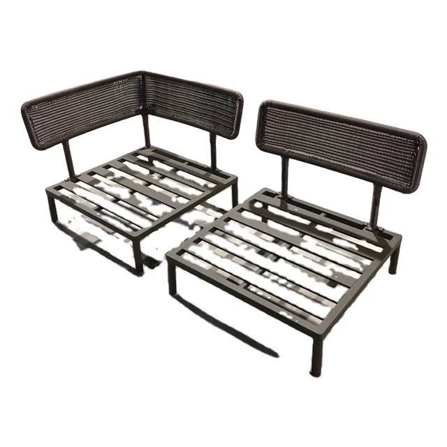 Лидер продаж 2020, элегантный высококачественный садовый диван для отеля, мебель из ротанга, серый алюминиевый угловой диван для патио, уличная мебель для отдыха