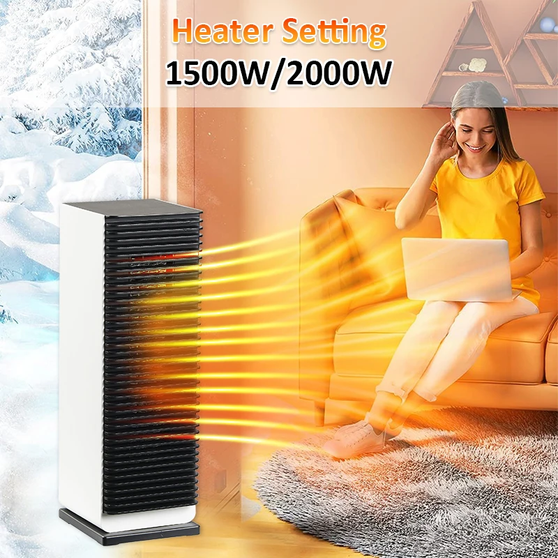GREENFLY JJPRO High Quality Ceramic Fan Heater With Oscillation Function and Two Heating Power Electric Heater
