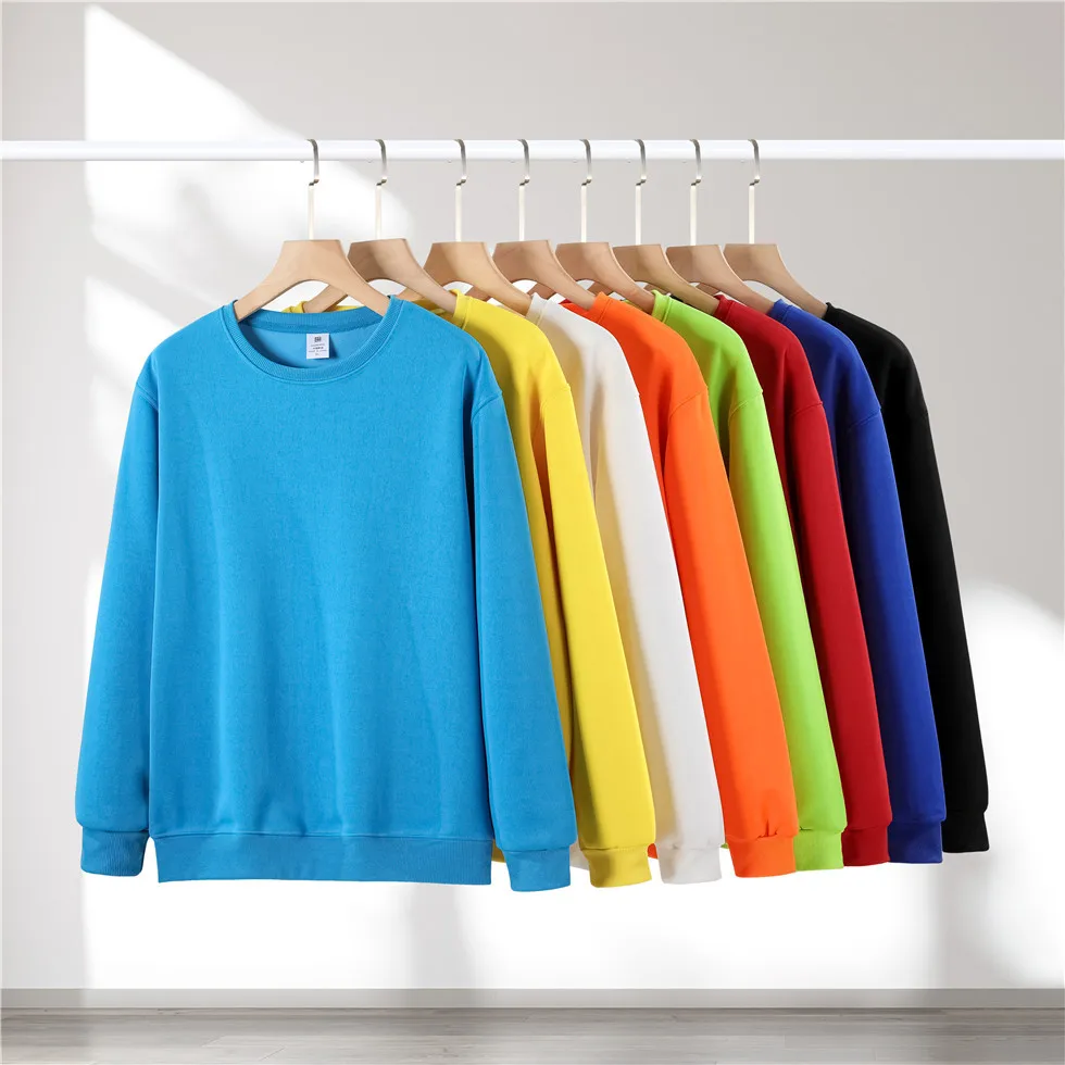 LS heavy weight 500GSM Composite cotton polar fleece sweater round neck pullover hoodies custom design Sweater jogging hoodie