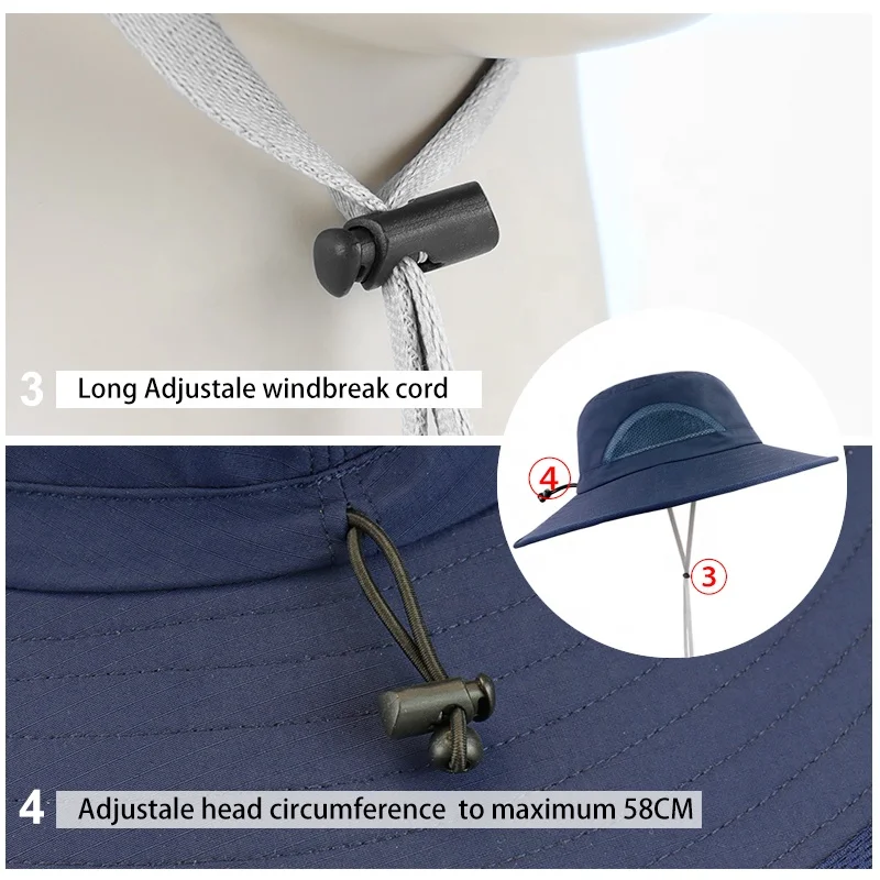 Men Foldable Boonie Hat Bucket Sun Summer Wide Brim Camping Hunting Hiking Riding Gardening Fisherman Hats for Womens