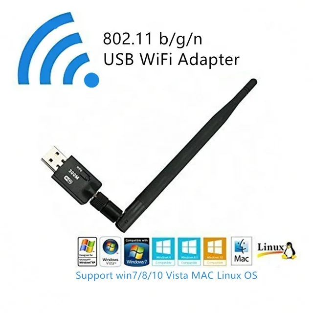 Мини-адаптер Wi-Fi 300 ГГц 2 4 Мбит/с