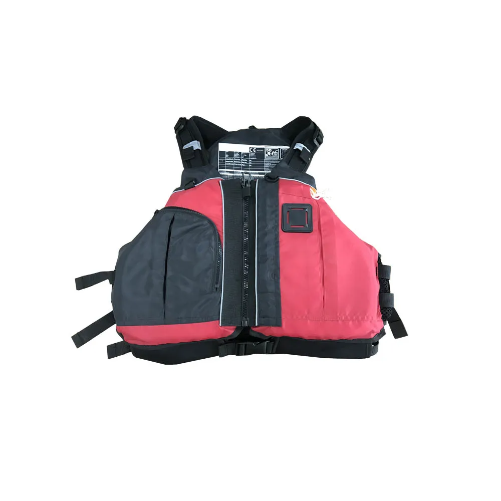 Заводская поставка водный спорт регулируемый персонализированный красный спасательный жилет для рыбалки со