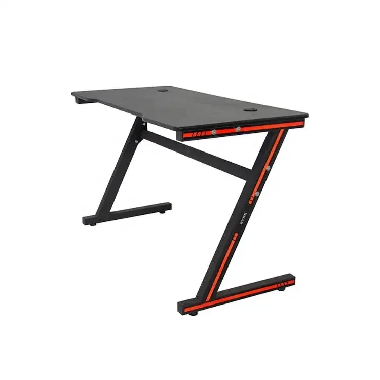 Factory Hot Sale Ergonomic Z-shaped Gamer Table PC Glass Table Top Computer Gaming Desks