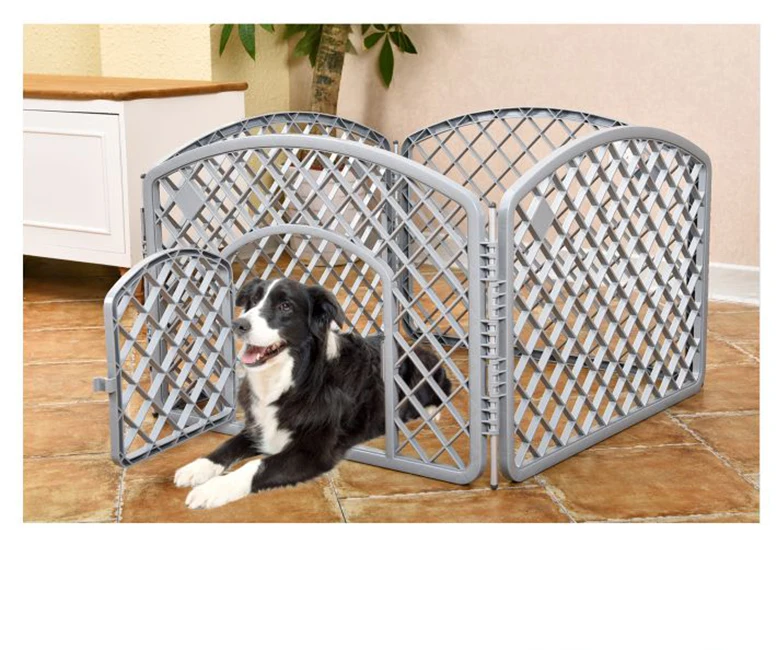 
Durable, Heavy-Duty Molded Plastic Exercise Dog Playpen, Portable Durable Pet Cage 