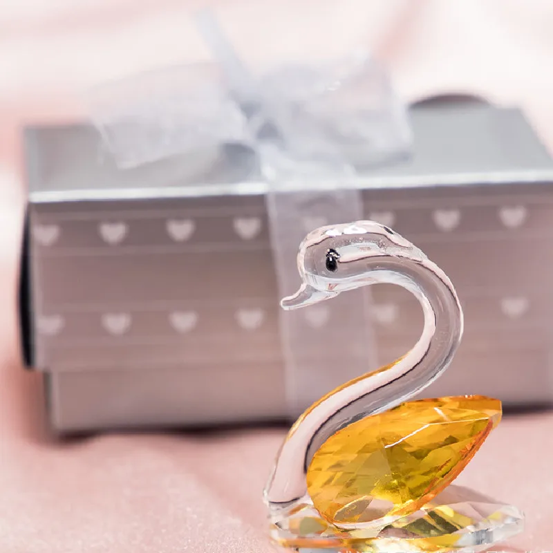 small crystal swan  for crystal wedding gifts beautiful glass crystal little swan