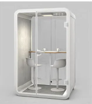 4 person glass meeting room movable modular soundproof booth for school office