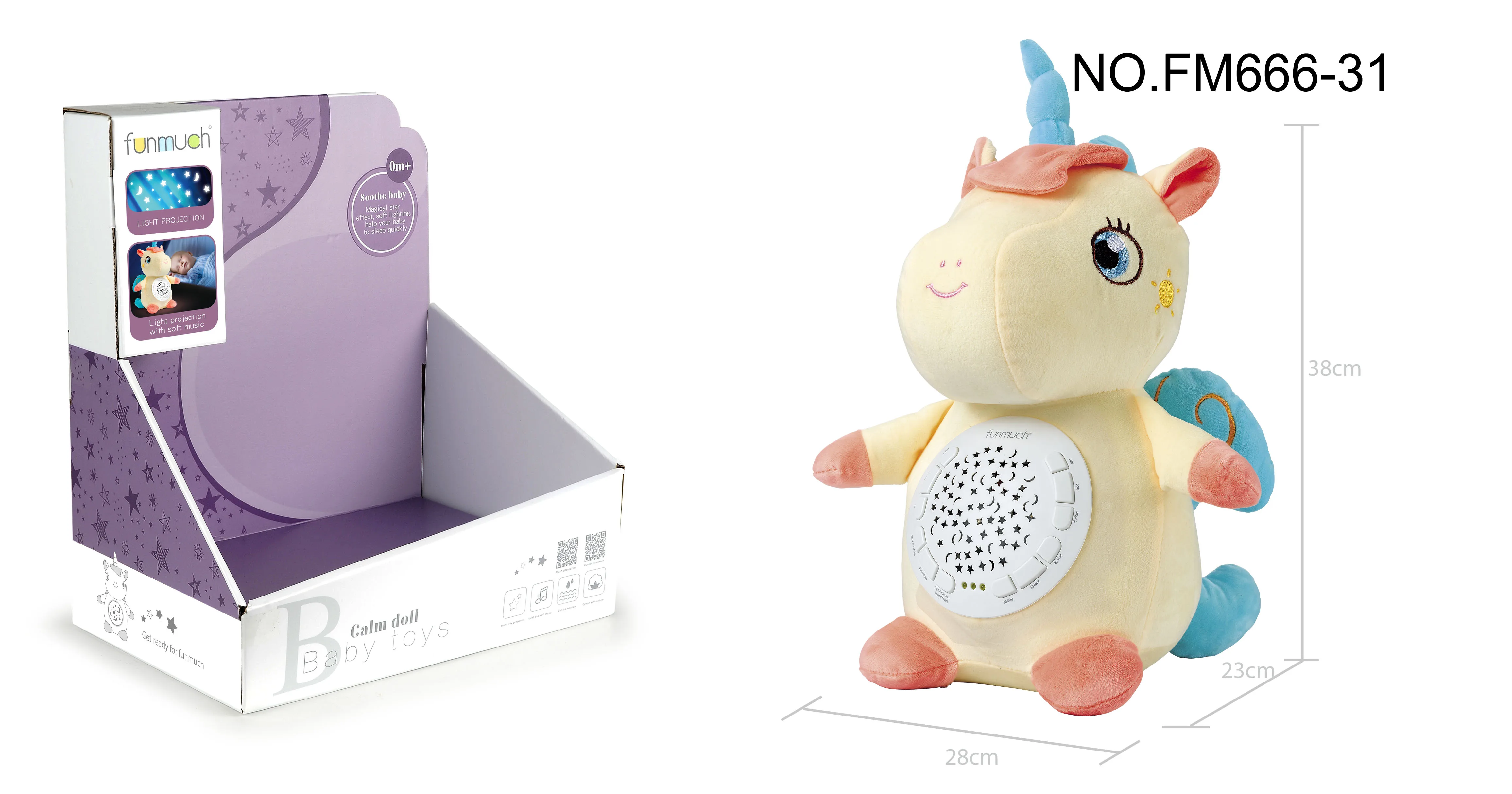 Kids White Noise Musical Projector Toddler Starry Sky Projection Night Light Custom Plush Toys Stuffed Animmal With Speaker