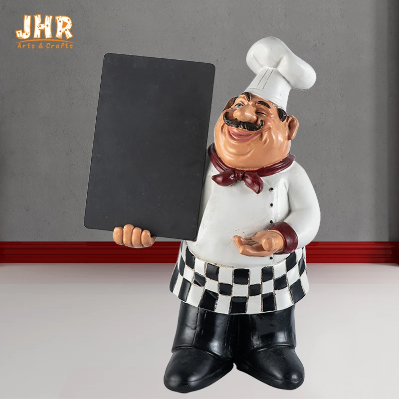 Resin Cute Chef w/ Wooden Chalkboard