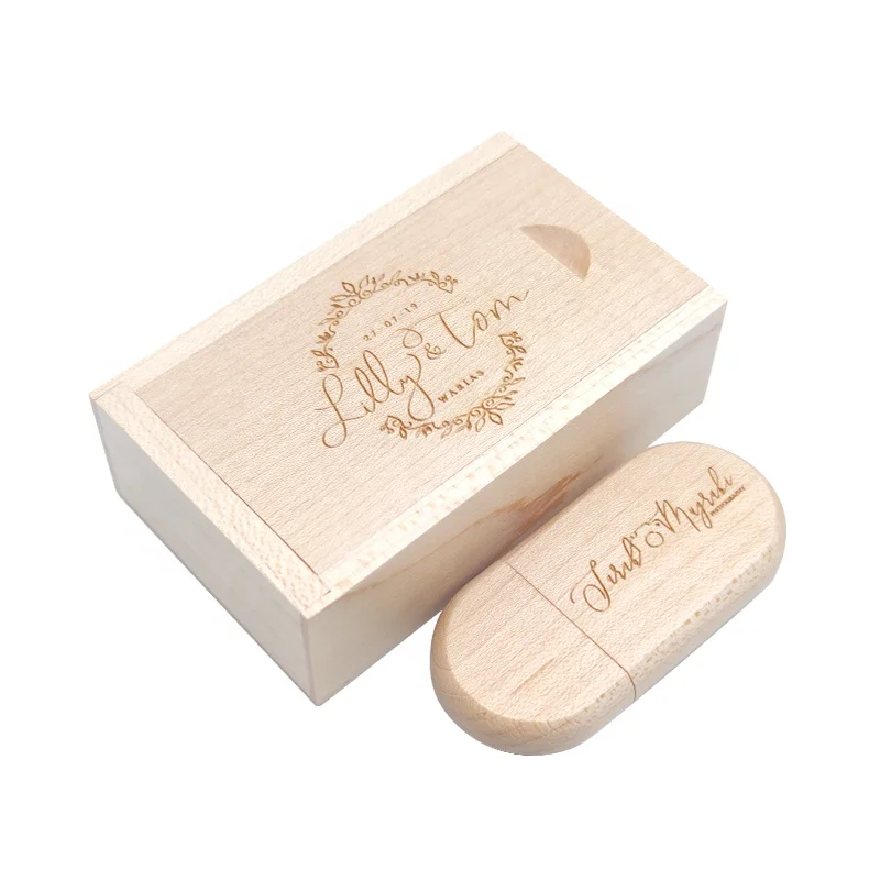 YONANSON USB Flash Drive Wooden Oval Pendrive Free Custom Logo Data Storage U Disk Memory Stick Gift Wholesale