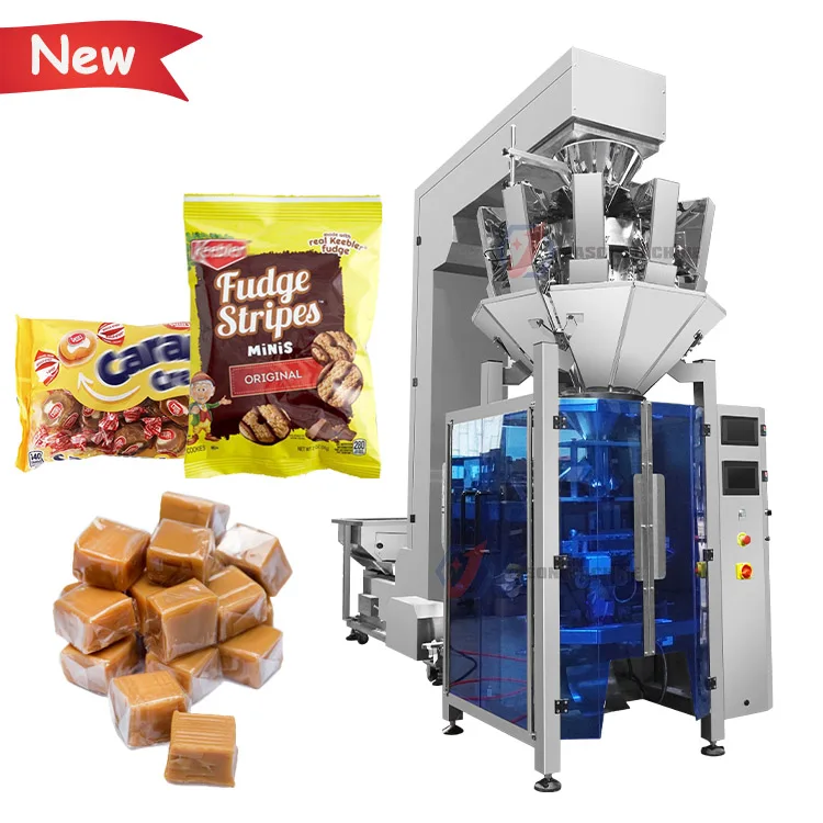 Автоматическая многоголовочная машина для взвешивания гранул, конфет, карамель, сахар, бобов, упаковочная машина