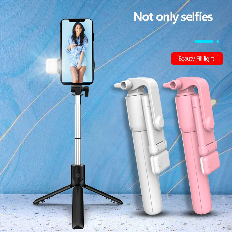 Anti-shake Wireless Selfie stick tripod With Light Remote Shooting 360 Rotation Flexible Portable phone Stabilizer Selfie Sticks