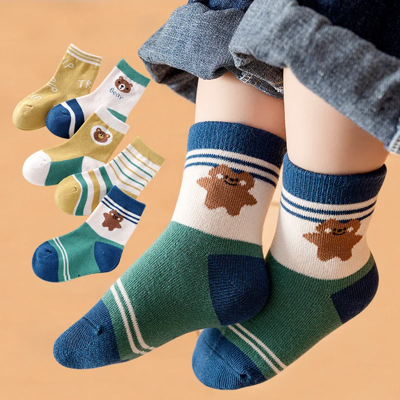 custom logo cute kids tube cotton socks Boy Girl Child Cotton Kid  Cute Baby Socks Crew Cartoon Sock