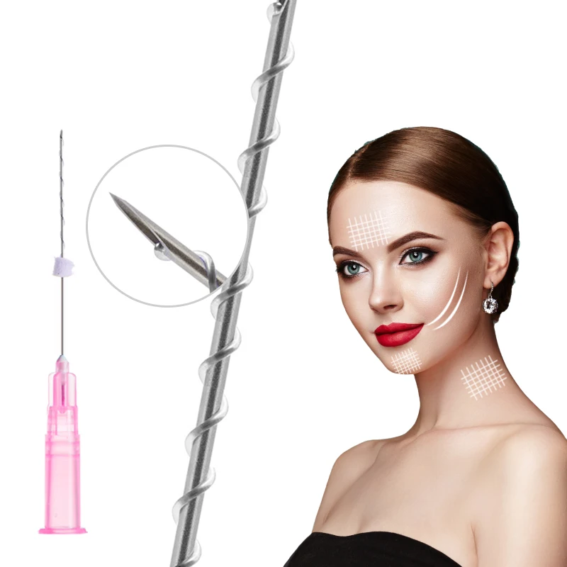 Best selling products pcl thread mono screw 30G 25mm 38mm sharp needle beauty facial lifting mono thread for face